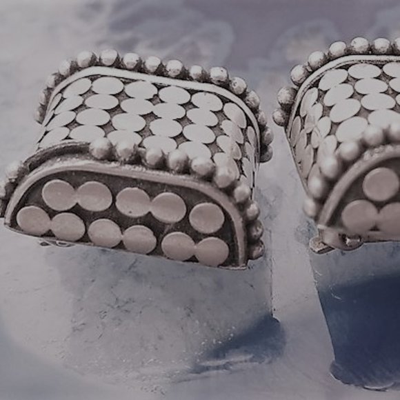 John Hardy Sterling Silver Dot Hi-Way Earrings - Picture 1 of 5
